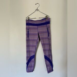 BNWOT Lululemon Inspire Tight II (Mesh) Space Dye Twist Iris Flower Pink Shell